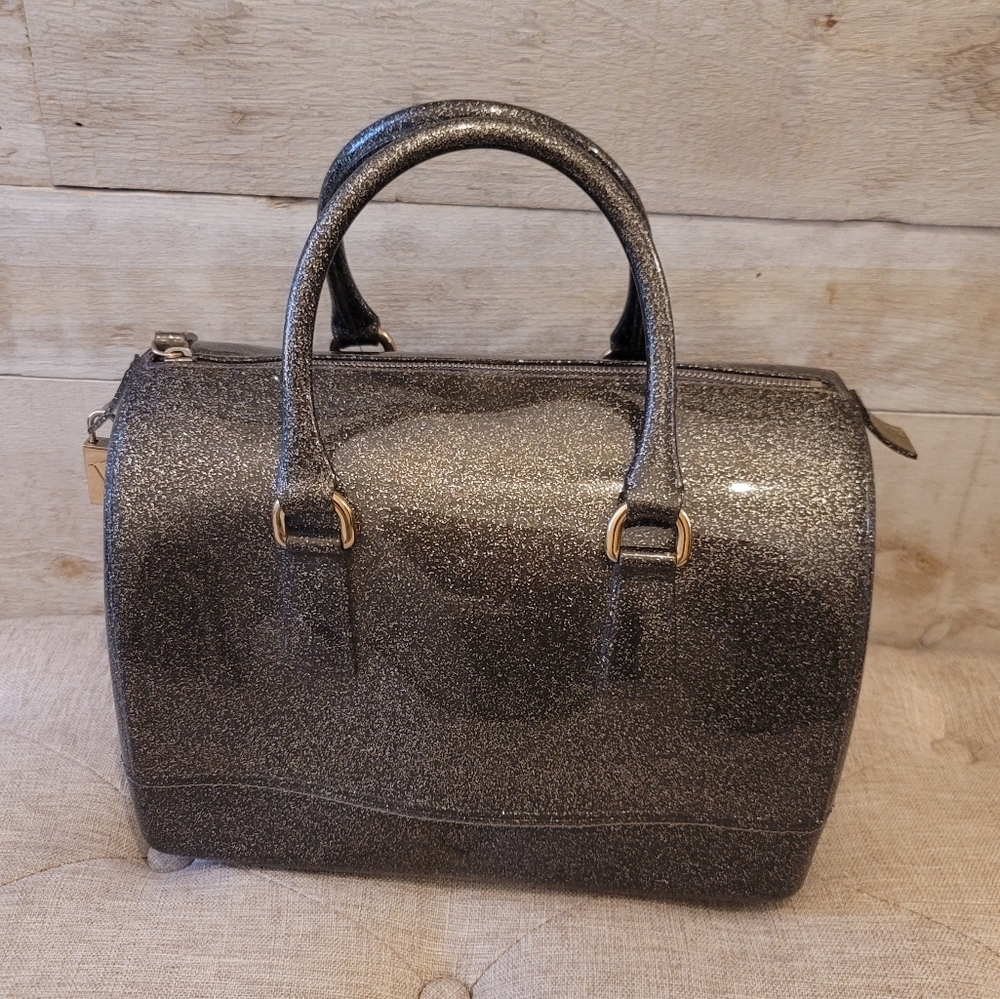 Furla Silver Glitter Bag